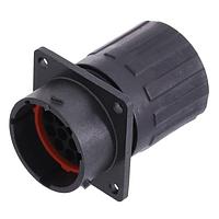 Amphenol SINE Systems RTS016N19PHEC03 ຕົວເຊື່ອມ Sq Flg Rcpt ມີ endcap 19 POS SZ 16 Pin