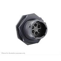 Eaton Souriau-Sunbank UTSX7106P ຮອບຮອງ Jam nut receptacle, ບໍ່ມີ backshell, ສໍາລັບ 6 ຕິດຕໍ່ຊາຍ, IP68/69K