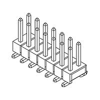 Amphenol Commercial Products G800MJ591010EU ພິນສະຕຣິບພິນເຮດເດີ 2.54mm Pitch STR SMT,2x5Pin,30u" Gold,NY6T,6.0mm*2.54mm_5.0mm,T&R W/CAP