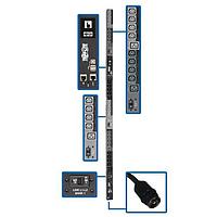 Tripp Lite PDU3EVNR6L2130 ສາຍປະຕູຈອງພະລັງງານ Tripp Lite PDU 3-ຟເຟສມີການກວດສອບ 24 C13 6 C19 208/240V L21-30P 10kW 0U TAA