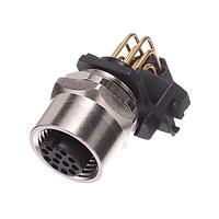 HARTING 21033214201 ມຸມຂວາ M12 A CODE 12P FE ຕິດບົດ PCB