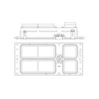 AMP Connectors - TE Connectivity 1663415-1 ຕິດຕໍ່ລົງແຖບແລະແຜງ RCPT ASSY, ຂະໜາດ 3 ARINC 600