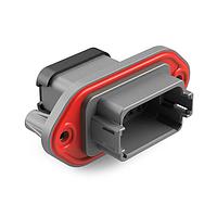 Amphenol SINE Systems AT04-12PA-PM13 ຕົວເຊື່ອມ 12 ຂາ Rcp Pnl Mnt A ຝາກັບຕົວເລືອກກະດູກສີເທົາ