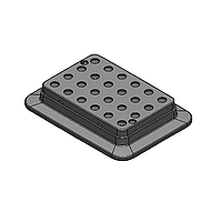 DLAB 18900446 ຕັນຄວາມຮ້ອນ (0.5mL tubes; 24 holes, gray)