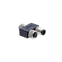 Amphenol LTW YA-A04F-A04M-A04F-01 Circular Metric Connectors Circular Metric Connector, Y Adaptor, Metal, A Coding, 4A, 04 pins, (End 1) Female Female, (End 2) Male Male, (End 3) Female Female, Screw Thread, IP68 Mated