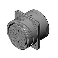 JAE Electronics JK06AM07SN1-F0 ຕູ້ຕໍ່ສະຫນັບ Circular MIL Spec Connector 7 Position Panel Mount, Receptacle, Socket Contact, N