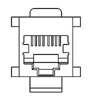 Kycon KLAPX-CPLR-S-88-50 ອາແດບເຕີພາແນນລ໌ Mt. Adapt 6P6C ModJk ເປັນ 8P8C Shld-
