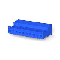 AMP Connectors - TE Connectivity 4-643815-0 ຮູງຮັບ Receptacle 10P 26AWG TIN CLSD ມີແທບ WHT ມີ BLU STRP
