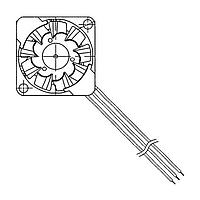 Sunon UF3A3-500B ພັງລົມ Axial Axial, 10x10x3mm, 3VDC, 10.44"H2O, Vapo, 4x Wire, Tach/PWM, IP58