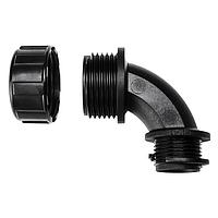 HellermannTyton 166-90774 ຂ້ອມມຸມ 45 ອົງສາ HelaGuard ບໍ່ເປັນເຫລັກ IP66 ຂ້ອມມຸມ 45 ອົງສາ, ກະບອກ NPT 1.5", ຂະໜາດ 1.25", PA66, ສີດຳ, 2/ຊຸດ