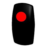 Carling Technologies VVGPC00-000 Rocker BLK 1 RED OVAL LENS