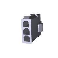 AMP Connectors - TE Connectivity 1-172158-6 ຮູງຮັບ Receptacle MINI 3P CAP ສີຟ້າ