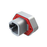 Amphenol SINE Systems ATP15-4P-BM02GRY ຮັບສະຫນອງປະຕູປະຕິບັດສະຖານະ 4 ທາງ 4 ຕຳແໜ່ງ Strt PCB Flng Mnt Rcpt Gold potted