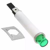 VCC 2152QA5 ຕົວຊີ້ວັດຕົວຢ່າງຕອນຕິດຕູ້ແນວຜະລິດ Neon ສີຂຽວກະຈາຍແບບ 5/16" ຮູບຮ່າງຕິດຕູ້