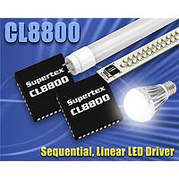 Microchip Technology CL8800K63-G ໄດເວີແບບສະຕຣີມລິນີເອຣລ LED Lighting Drivers Sequential Linear LED Driver IC