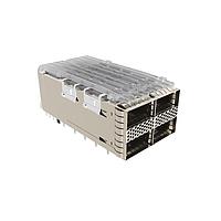 Amphenol Commercial Products U95R2054061T41 ຕົວເຊື່ອມ QSFP QSFP56 2X2 ກະເຈ້ຍ & ການປະສົມຕົວເຊື່ອມດ້ວຍນິ້ງສະປຣິງຍາວ