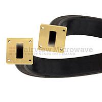 Fairview SMW112TF005-12 WR-112 Twistable Flexible Waveguide in 12 Inch Using UG-51/U Square Cover Flange With a 7.05 GHz to 10 GHz Frequency Range