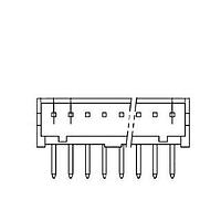 Adam Tech 125SH-C-07-TR-SMT-TR ຫົວກາງການເຊື່ອມຕໍ່ CONN HEADER SMD R/A 7POS 1.25MM