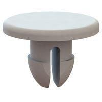 Essentra Components 27PIF0070 ປຸດກັບການກົດ Push-In Rivet Push In Fastener, ຮູ Hole .260, ຄວາມຫນາ Panel .171