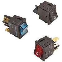 Carling Technologies 622122-BB-NN ສະຫນັບສະຫນູນ Rocker Switch SP ON-none-OFF Black Actuator