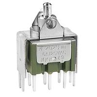 NKK Switches M2029TXW13 ສະລັບສະຕິກ Rocker ON-OFF(ON) DPDT .465 ຂາຍກັບ PC BODY ເທົ່ານັ້ນ