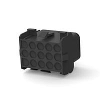 AMP Connectors - TE Connectivity 794745-1 ຕູ້ແບບແລະປະຕູກເຊື່ອມຕໍ່ 15P UMNL CAP HSG BLK