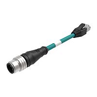 Molex 1300480454 ເສັ້ນສາຍອ່ານຄ່າ / ເສັ້ນສາຍກະທົບ MIC 4P M/MP ST/RJ45 D-CODED 0.5M