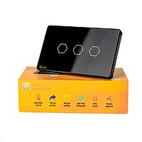 Datic DTSW03D WiFi Datic 3 ປຸ່ມແຕະປຸ່ມ (Black)