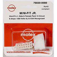 Molex 76650-0080 ຊຸດຕໍ່ຕໍ່ MiniFit Jr Conn Kit Plug and Rect 14Ckt