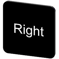 SIEMENS 3SU19000AF160DQ0 ປ້າຍປະກັບ, ປ້າຍປະກັບຂວາ INSCR. LABEL, ສີດຳ 22 X 22MM, ຂວາ