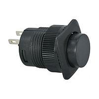 Shin Chin R13-508A-05-BB ປຸ່ມກົດສະຫນອງ SPST OFF-(ON) ສີດຳ