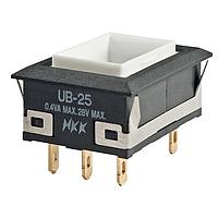 NKK Switches UB25NKG01N ປິດ RECT SPDT ON(ON) SOLDER LUG BODY ONLY