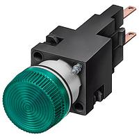 SIEMENS 3SB22246BE06 ໄຟສະແດງ PILOT LIGHT,ສີຂຽວ,FV ມີ 24V BLB,ວົງແຫຼມ