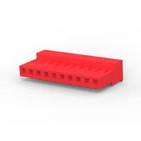 AMP Connectors - TE Connectivity 4-640433-0 ຮູງຮັບສະຕັອກປິດບໍ່ມີແທບ 10P ແດງ 22 AWG