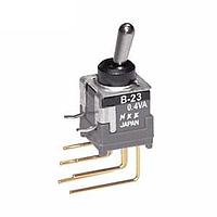 NKK Switches B23JV ສະຫນັບສະຫນູນ Toggle ON-OFF-ON .248 BAT VERTICAL PC .4VA