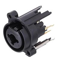 Amphenol Audio ACJC10AV2L BULK ປຸ່ມຮັບ 1/4" XLR ຕິດຕັ້ງບ້ານ C ປະເພດ Stereo ເຄື່ອງປ່ຽນສະຖານະ Vert PCB ສະໄໝດິນ Switch Latchless