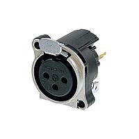 NEUTRIK NC3FBV1-0 ຮອບຮອງ 3P F RECEPT B SERIES PCBV PIN 1 & GRD TO