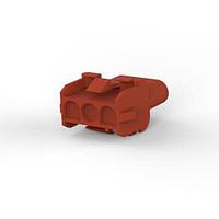 AMP Connectors - TE Connectivity 1-480701-1 ກອງຮັບສະຕິກ CAP HOUSE 3 POS BROWN UL94V-2