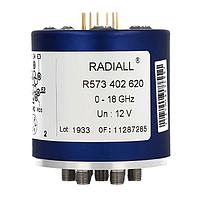 Radiall R573823620 ສະຫນັບສະຫນູນ Coaxial Switches SP6T Ramses SMA2.9 40GHz Latching 28Vdc TTL Diodes Pins Terminals