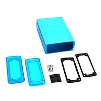 Bud Industries EXN-23358-BLP ກອງປົກກະຕິ PCB ອະລູມິເນຍອອກແບບດຽວ ສີຟ້າ ມີຝາພລາສຕິກ (2 X 4.5 X 6.7 ນິດ)