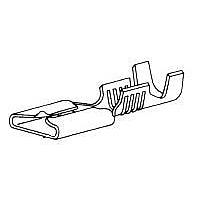 AMP Connectors - TE Connectivity 42801-1 (CUT STRIP) ປະຕູກ .187 FAST REC 20-16 ຕັດລອດ 100 ຊຸດ