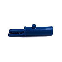 Mueller BU-161-6 ອຸປະກອນເຊື່ອມຕໍ່ RF ຄລິບຈະກຸດປົກກະຕິມີປຸ່ມຮັບ 4MM ສີຟ້າ