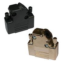 NorComp 971-050-030R121 ຊິ້ນສ່ວນຫຼັງສອງຊິ້ນ 50P 45ອົງສາ DIECAST Ni PLATED BACKSHELL