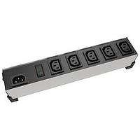 Hammond Manufacturing 1581H5 ສາຍປະຕູຈອດພະລັງງານ Power Outlet Strip IEC 5-Outlet, 12"