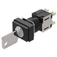 EAO 51-361.F22D ສະວິດຊ໌ອັກຕູເວດເຣີສ Keylock switch 3 positions maintained-rest(a)-maintained SPE 2NC+2NO ST/PT 18x24 gold/silver 311