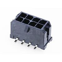 Molex 218216-0430 Headers Micro-Fit+ Vert Header SMT 3mm Pitch Dual Row 4 Ckts (Sn) Plating Glow-Wire Press Clip Blk Reel