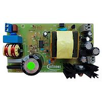Infineon REF5QR1070AZ33W1TOBO1 ຕົວຄວບຄຸມດ້ານຕົ້ນ/ດ້ານທີ່ສອງ AC/DC - Flyback The DEMO_5QR1070AZ_33W1 ອອກແບບອ້າງອີງ SMPS ຊ່ວຍເຫຼືອສໍາລັບຕູ້ເຢັນ ເຮັດວຽກພາຍໃນຂະບວນການຮັບສະເຫຼີມຂອງການໃຊ້ງານ SMPS ອອບໄລນ ມີອອກສອງຝ່າຍທີ່ແຍກອອກ, ເສັ້ນທາງ +12V ໃຫ້ພະລັງງານກັບຣີເລ ໃນຂະະບວນການ +5V