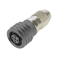HARTING 21031112415 ຕົວເຊື່ອມ M12-S-PP-CC-IDC-3P-ACOD-F-STR, ຕົວເຊື່ອມ M12-S PP ຜູ້ຍິງ A-coded 4-ຂາ ບໍ່ມີການປ້ອງກັນ