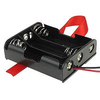 Eagle Plastic Devices 12BH331-R-GR ຄລິບແບດເຕີຣີ 3XAA 6" LDS ມີເຊື່ອມຕໍ່ດ້ວຍເຊື້ອຜ້າ