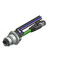 Amphenol CONEC 57-02639 ເຄື່ອງສາຍ Ethernet / ເຄື່ອງສາຍເຄືອກເຄືອກ ENP-17-1-FSPBU4PEDST4-V3-45S-RS8.33-0,5/0,5/G6/150/034